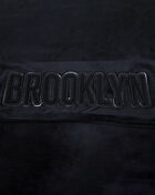 Brooklyn Nets Triple Black Velour Full-Zip Pullover Hoodie