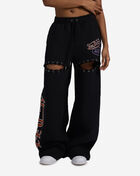 Von Dutch Thigh Cut Wide Leg Fleece Pant 7VND3B0795SN Black 1