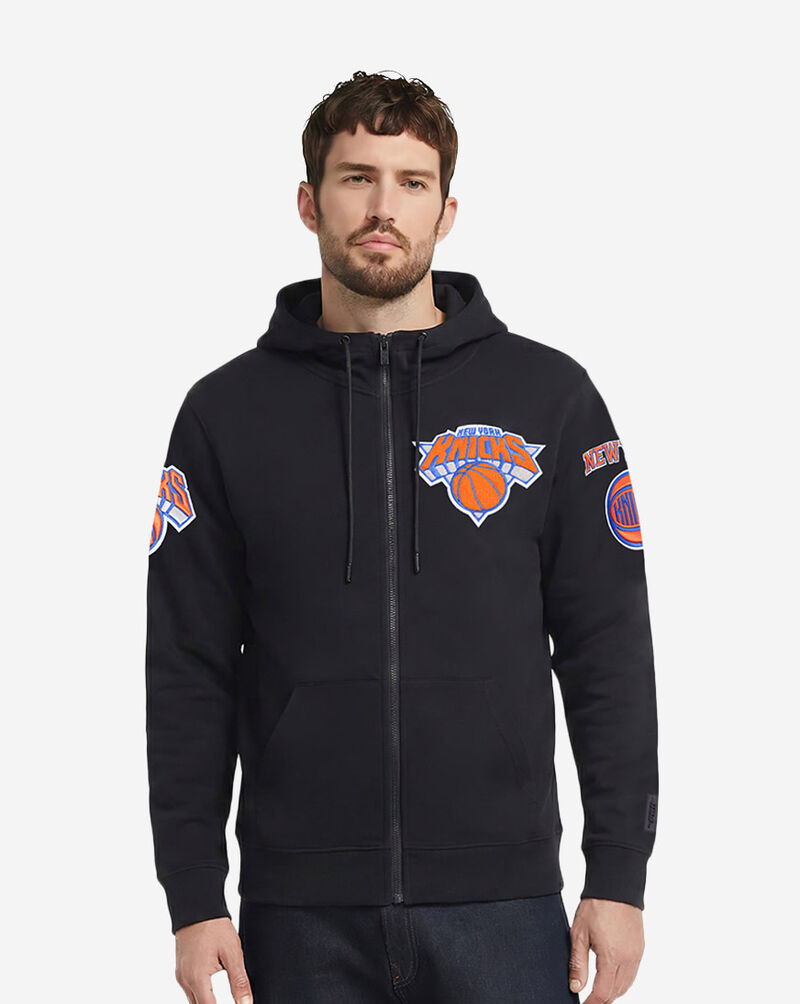 PRO STANDARD New York Knicks Classic Chenille Full Zip Pullover Hoodie BNK552755-BLK Black 1