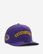 New Era 9Fifty A-Frame Los Angeles Lakers Upside Down Snapback Hat 70904235 Purple 1