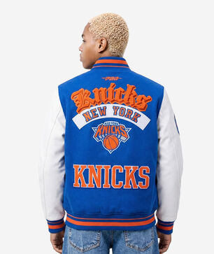 New York Knicks Best Of Men's Leather Varsity Jacket