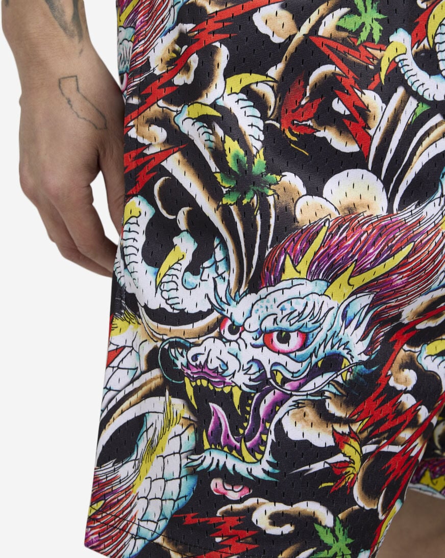 Shop Ed Hardy Dragon Mesh Shorts EHM8004-10-MULTI multi | SNIPES USA