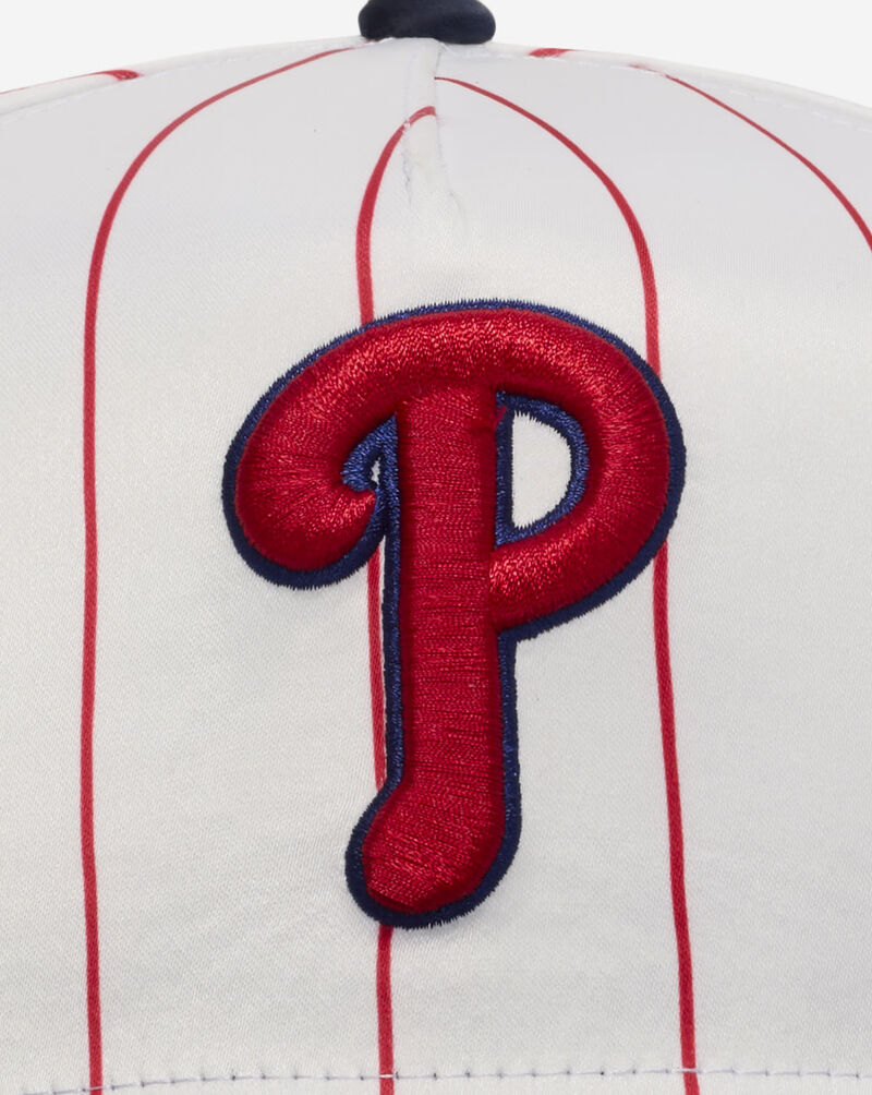 New Era 9Fifty Philadelphia Phillies Satin Pinstripe Snapback Hat 60724066 White 2