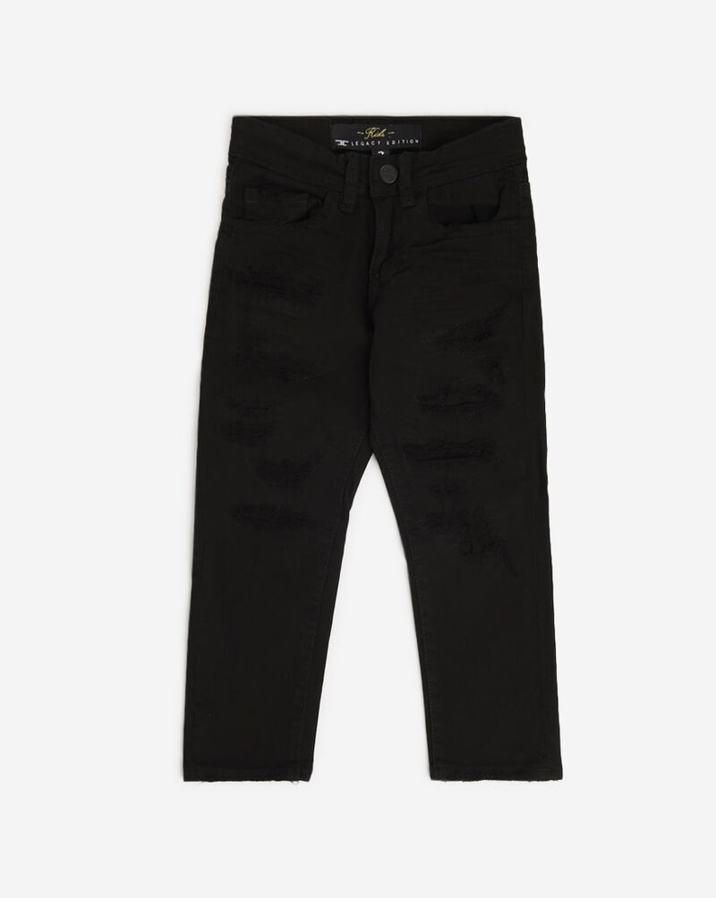 Jordan Craig Kids' Clean Distressed Slim Fit Jeans (2-7) JS975RK-BLACK Black 1