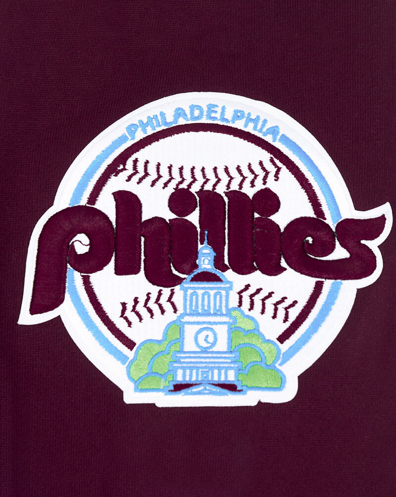 PRO STANDARD Philadelphia Phillies Retro Mashup Rib Crewneck  LPH533422-WNE Red 4