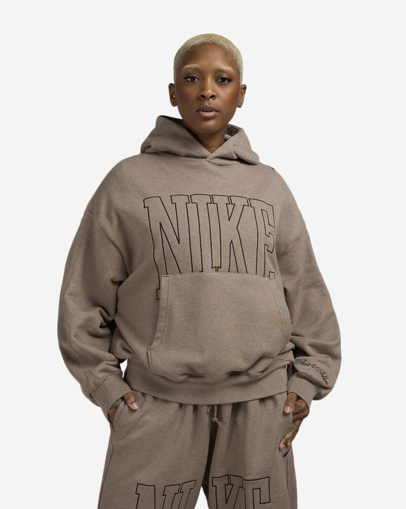 Nike NSW Over-Oversized French Terry Pullover Hoodie HQ5887-233 Brown 1