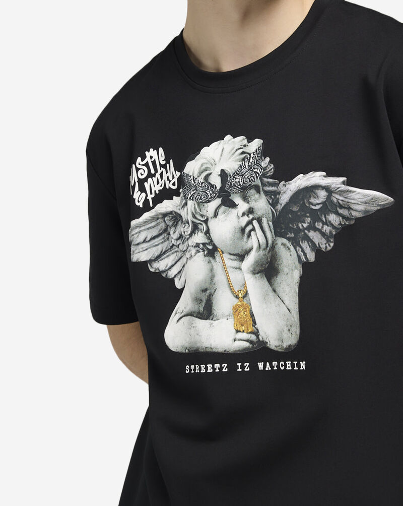 STREETZ IS WATCHIN Hustle Pray Tee SIW5079-BLK Black 3
