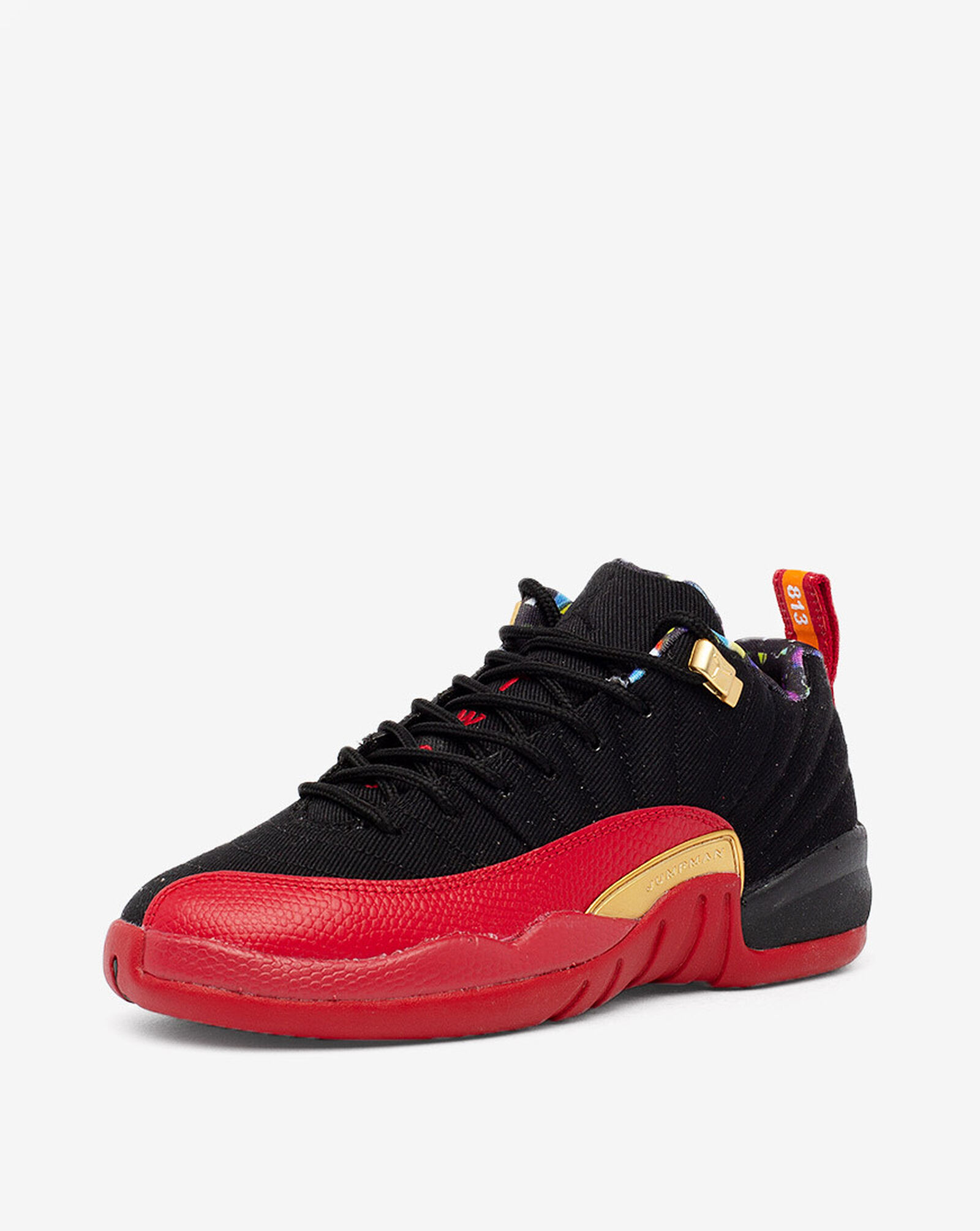 Shop Jordan Grade School Air Jordan 12 Low SE Superbowl LV DH9695-001  black