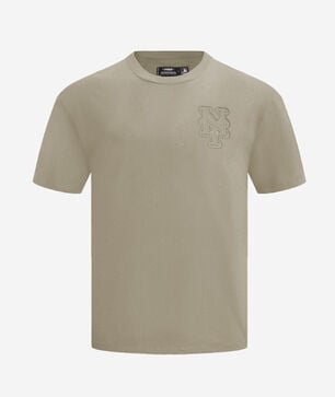 New York Mets Neutral Drop Shoulder Tee