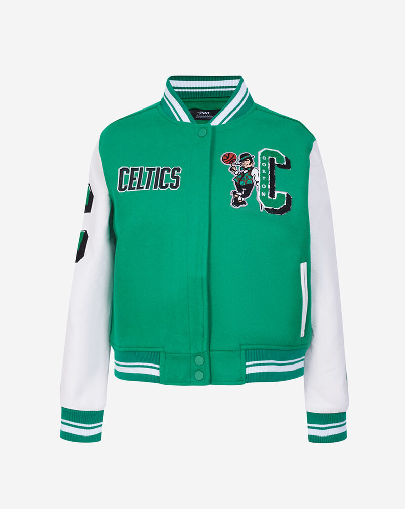 PRO STANDARD Boston Celtics Mash Up Rib Wool Varsity Jacket BBCH515703-KWH Green 1