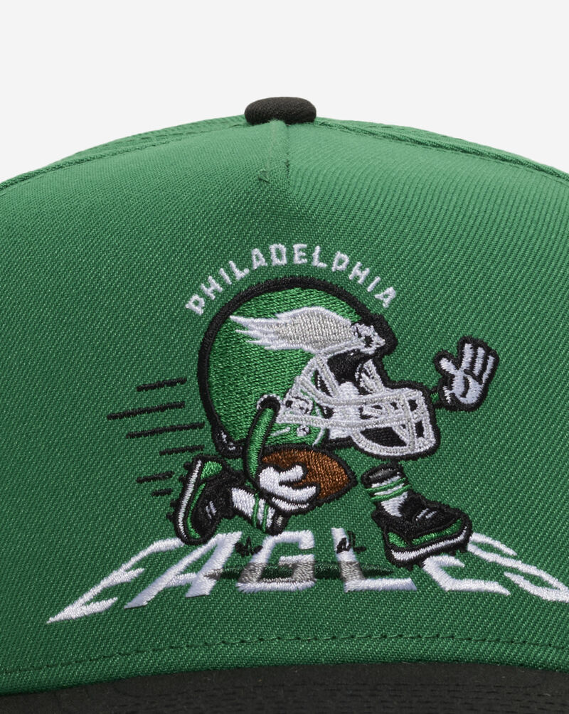New Era 9Fifty Philadelphia Eagles Helmet A-Frame Snapback Hat 60974188 Green 2