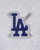 Los Angeles Dodgers Mash Up Rib Fleece Cropped Pull Over Hoodie