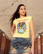 Phoenix Rhinestone Cap Sleeve Tee