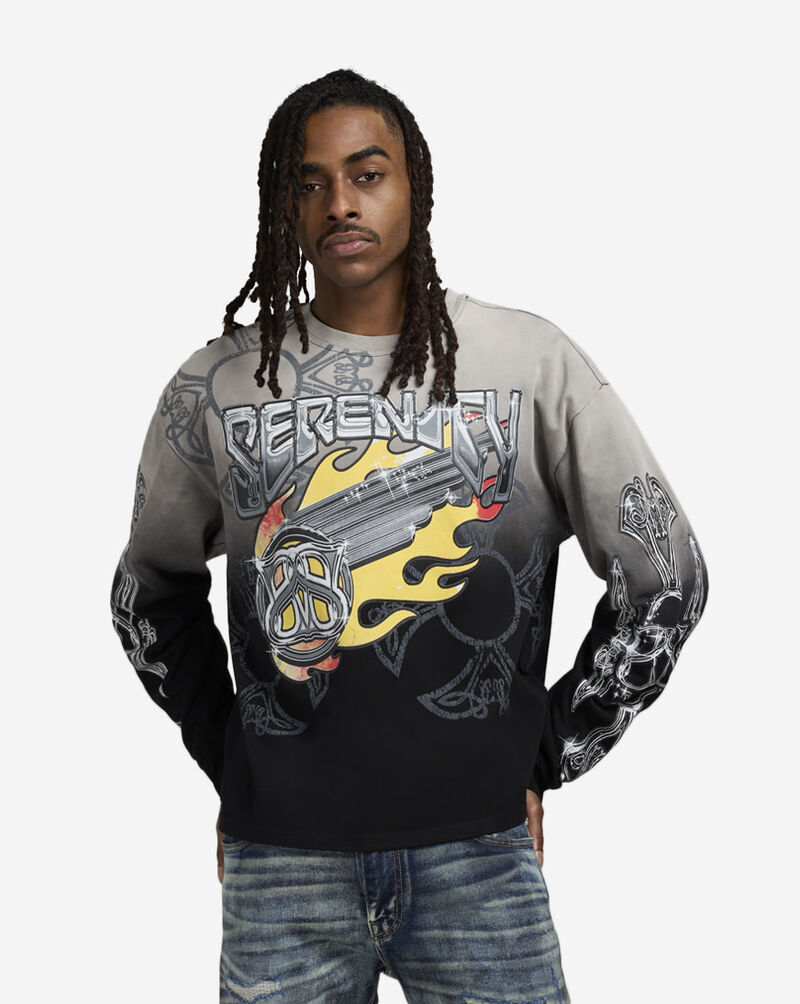 Smoke Rise Serenity Long Sleeve Tee KT25662SN-BLK Black 1