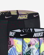 Nike Big Kids' 2PK Printed Long Boxer Briefs 9N1222-K90 Black 2