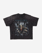 First Row Kids' 3/4 Sleeve Eagle Terry Rhinestone Tee FRBM3056 Black 1