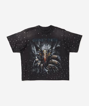 Kids' 3/4 Sleeve Eagle Terry Rhinestone Tee