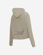 Miami Heat Neutral Cropped Fleece Pull Over Hoodie