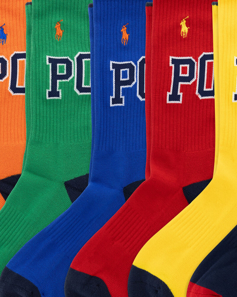 Polo Ralph Lauren 6Pk Varsity Crew Socks (L) 821435PK3-611 Multi 2