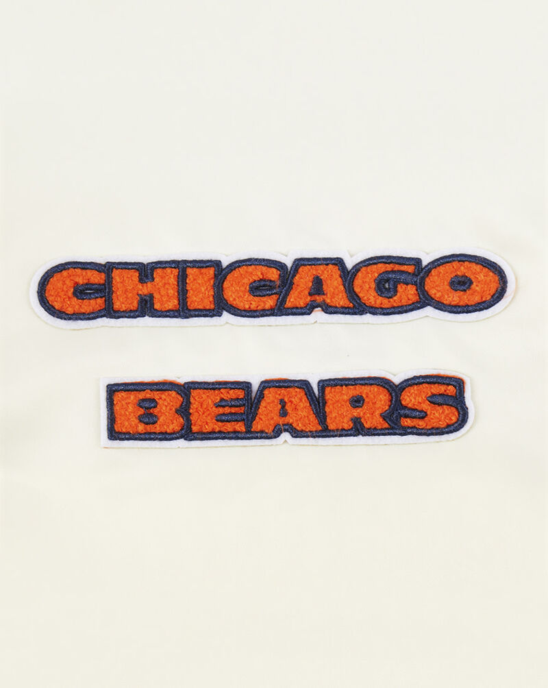 PRO STANDARD Chicago Bears Retro Classic Rib Satin Jacket FCHU44000-EMN cream 4