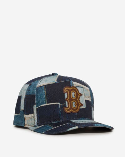 9Fifty Boston Red Sox A-Frame Denim Patchwork Snapback Hat 9Fifty Boston Red Sox A-Frame Denim Patchwork Snapback Hat