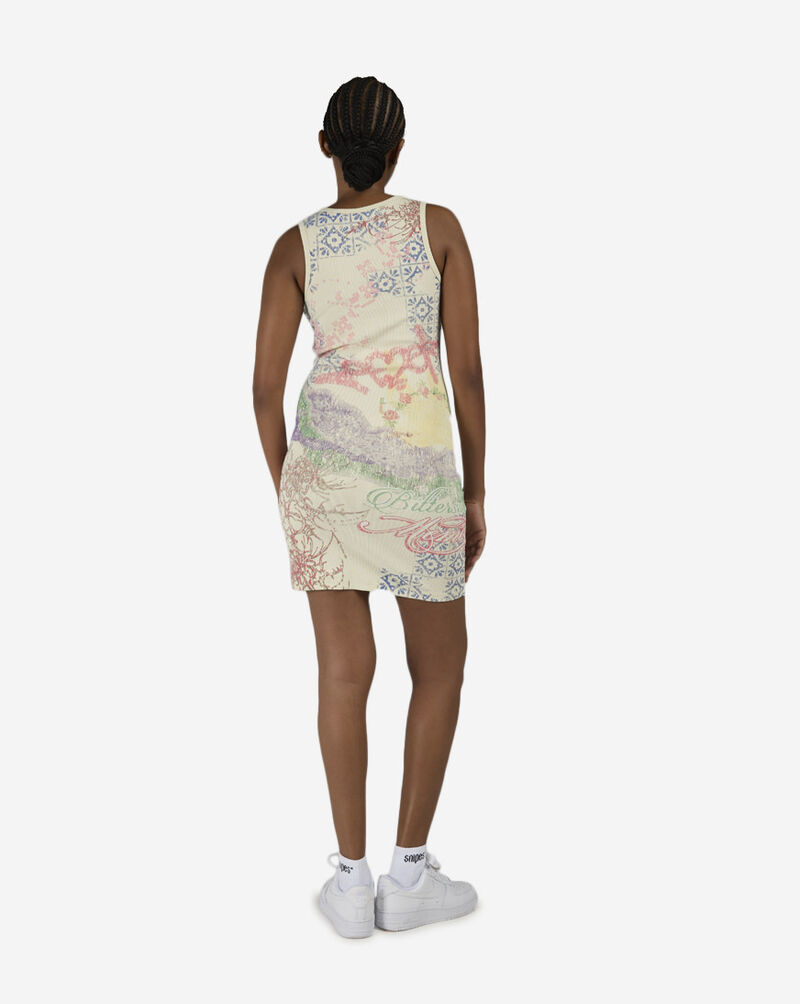 Smoke Rise Printed Rib Tank Dress RKD26S478SNZ-TURTLEDOVE cream 2