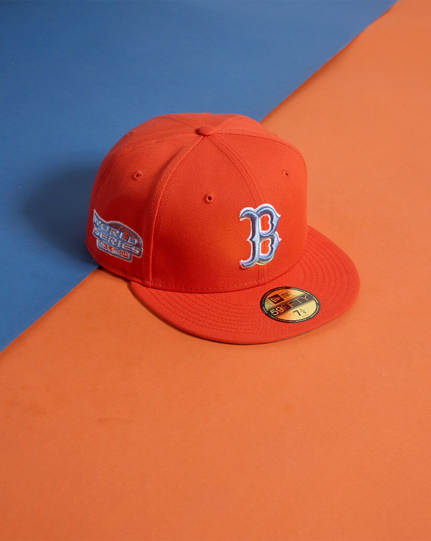 Shop New Era 59Fifty Boston Red Sox Fitted Hat 71011920 orange