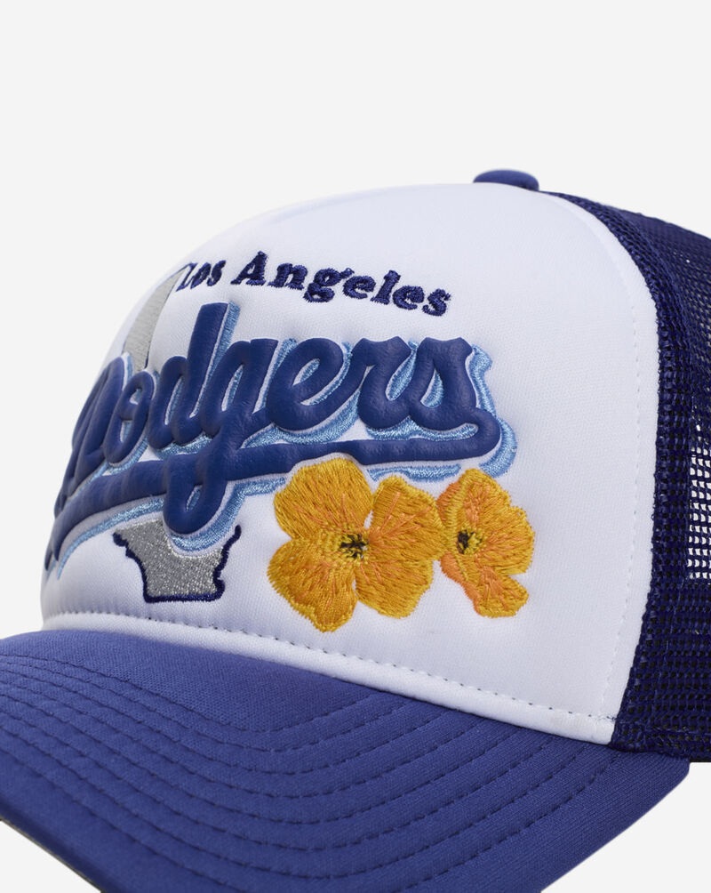 New Era 9Forty A-Frame Los Angeles Dodgers State Flower Snapback Hat 60668891 White 2