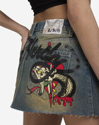 Snake Hearts Denim Skirt