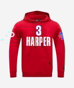 Philadelphia Phillies Bryce Harper #3 Classic Double Knit  Po Hoodie 