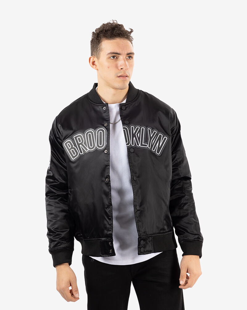 Shop Pro Standard Brooklyn Nets Big Logo Satin Jacket BBN652887BLK