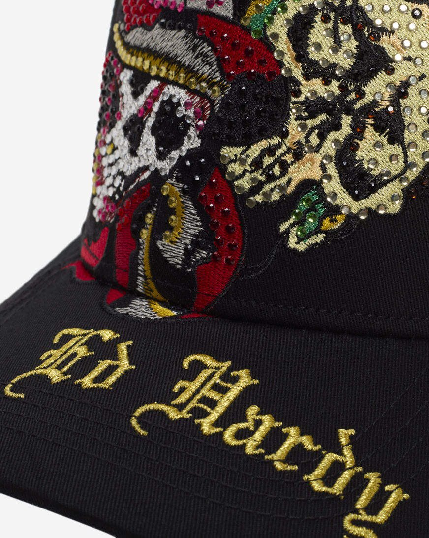 Shop Ed Hardy Skulls Trucker Hat EHH0001-64RS black | SNIPES USA