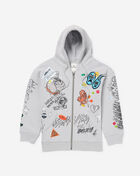 Smoke Rise Kids' Doodle Fleece Full Zip Hoodie BFO26F530SNZ Grey 1