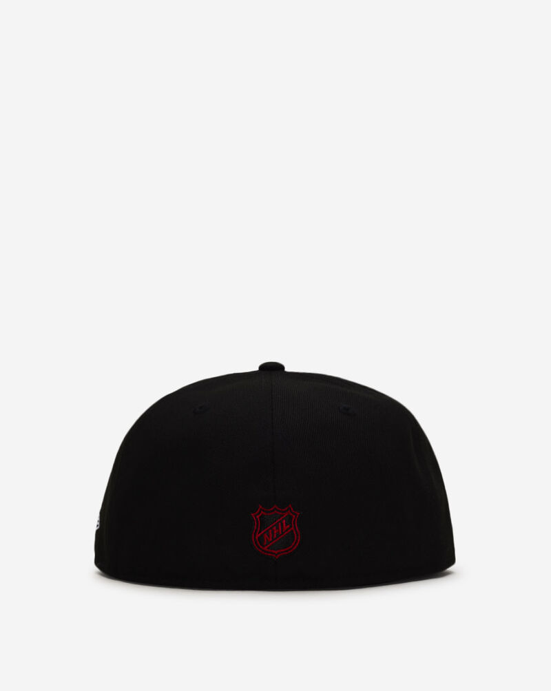 New Era 59Fifty Chicago Black Hawks Oversized Script Fitted Hat 60693650 Black 3
