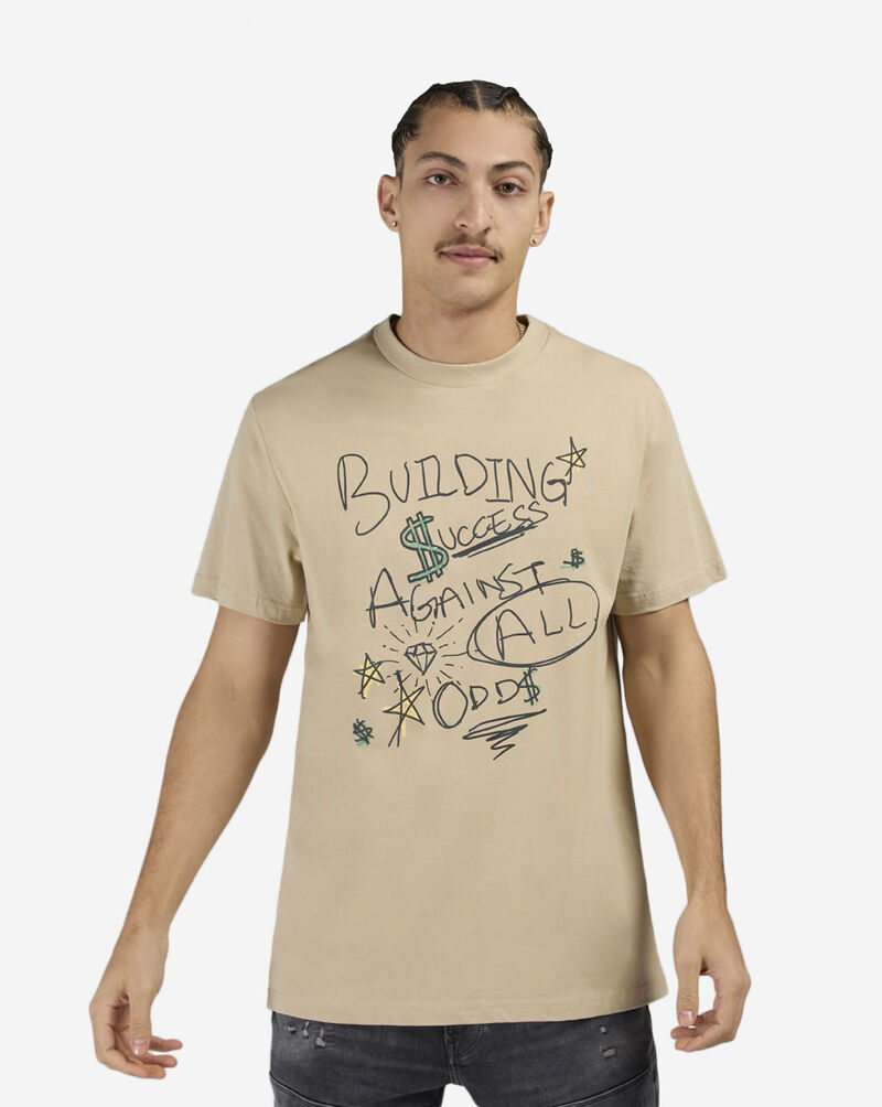 Mister Tee Build Success AOO Tee MTUS485-US-03872 Beige 1