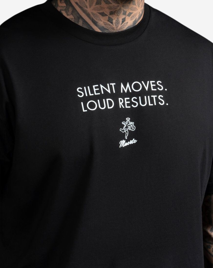 Shop Hasta Muerte QT Silent Moves Loud Results Tee HM
