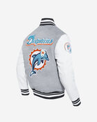 PRO STANDARD Miami Dolphins Retro Classic Rib Wool Varsity Jacket FMD643561-HWB Grey 3