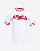 PRO STANDARD Atlanta Braves Classic Chenille Double Knit Tee LAB131921-WHT White 1