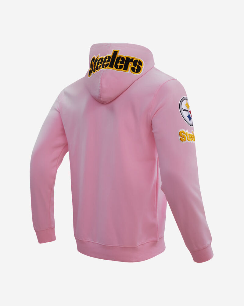 PRO STANDARD Pittsburgh Steelers Classic Chenille Double Knit Full-Zip Hoodie FPS5410176-PNK Pink 3
