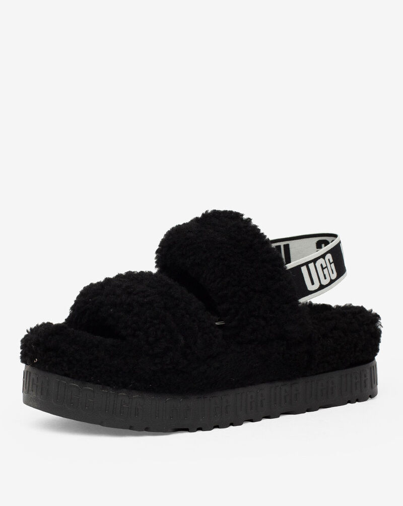 UGG Oh Fluffita Platform Slippers 1120876BLK Black 2