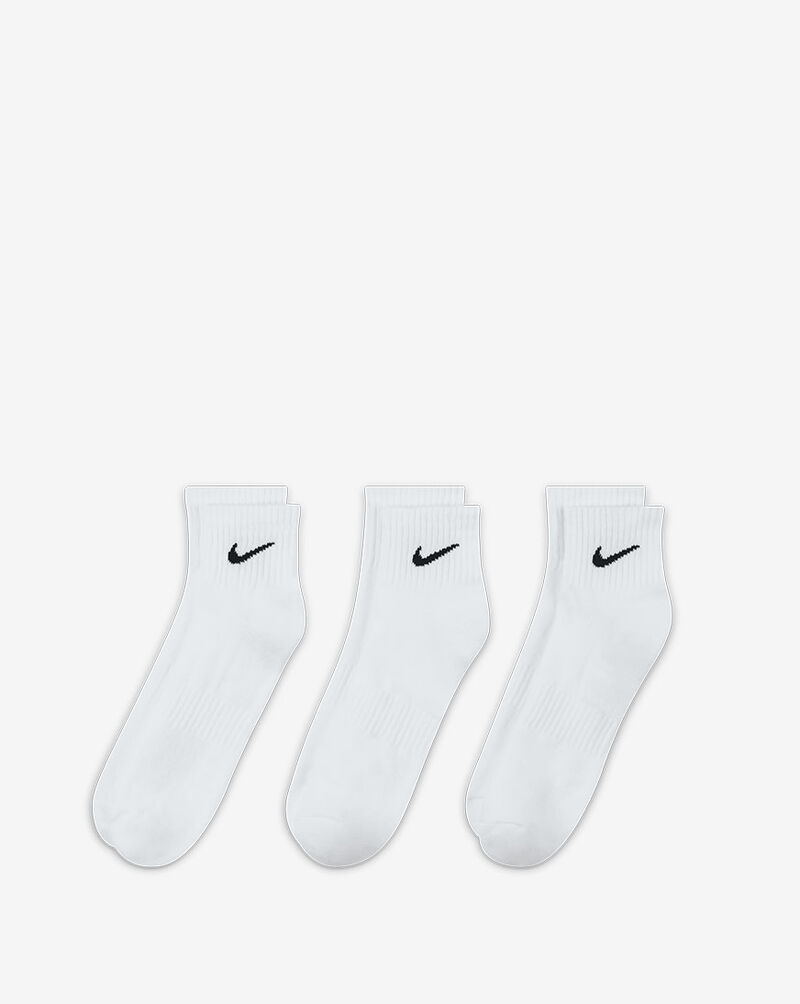 Nike 3Pk Everyday Quarter Cushion Sock SX7667-100 White 1