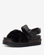 Voss Fluffy Faux Fur Leather Strap Sandals
