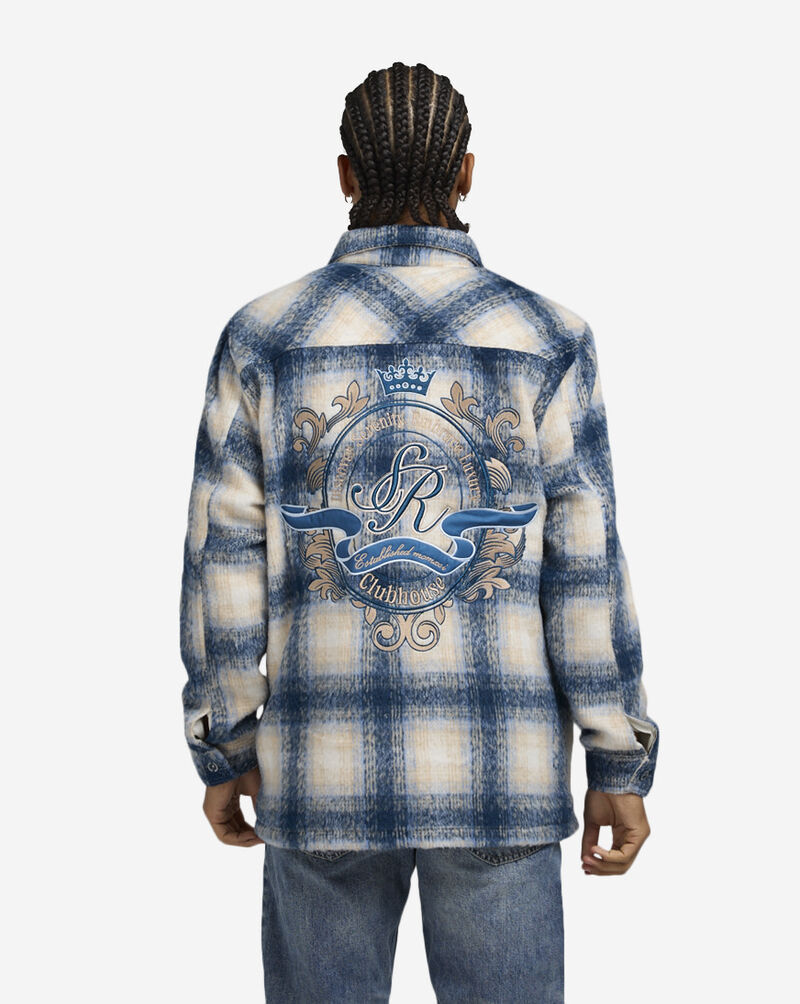 Smoke Rise Mohair Plaid Overshirt WH24698SNZ-BLU Blue 2