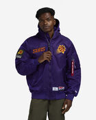 New Era Alpha Industries Historic L-2B Phoenix Suns Hooded Bomber Jacket 60564156 Purple 1