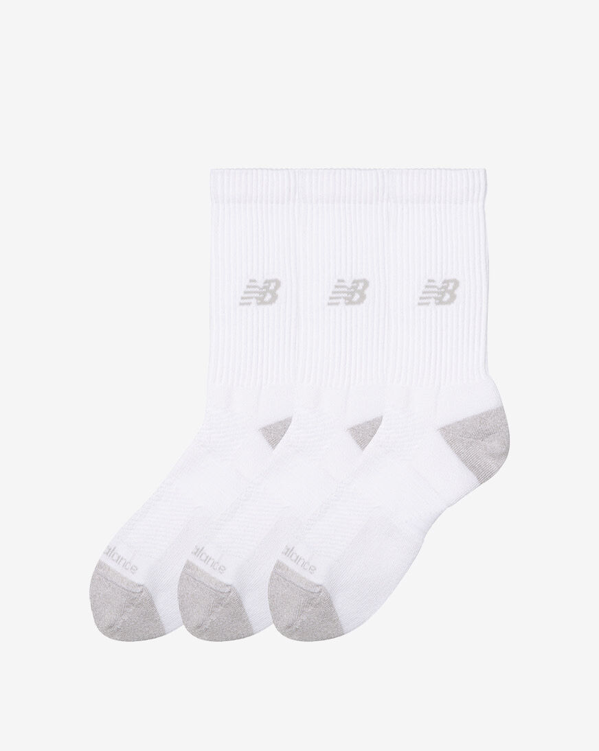 Shop New Balance Active Cushion Crew Socks 3 Pack LAS35203-WT