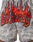 Ed Hardy Wolf Printed Mesh Short EHM800414-IVY cream 4