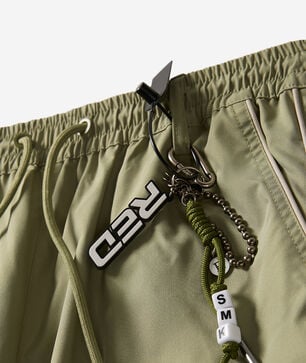 Wide Leg Mesh Insert Woven Track Pants