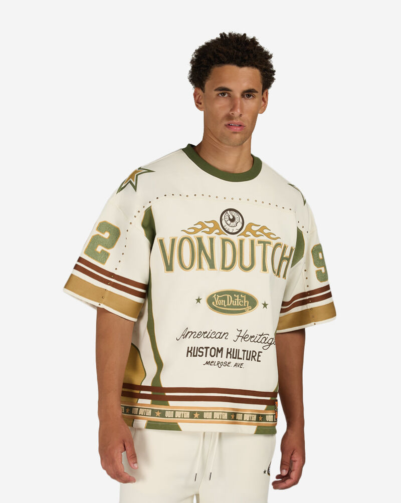 Von Dutch Varsity Wing Terry Jersey  4VND5B0700-PRI cream 1