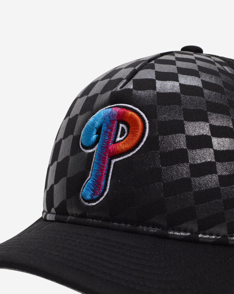 New Era 9Forty A-Frame Philadelphia Phillies Raceway Snapback Hat 60641206 Black 2