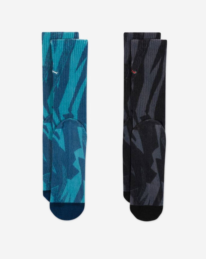 Jordan Print 2PK Crew Socks BJ0533-U41 Blue 3